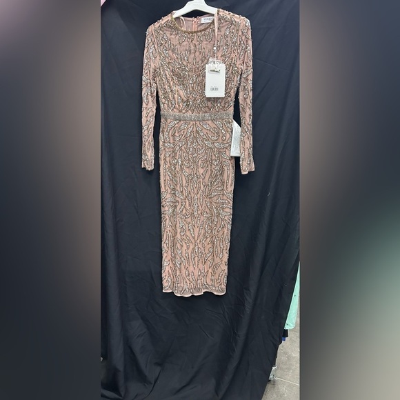 Mac Duggal 5521 NWT Embellished Illusion Sheath Dress - Picture 4 of 8